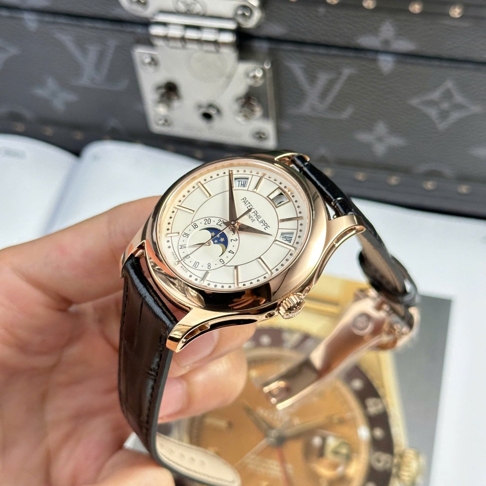 Patek Philippe Complications 5205R Watch Leather Strap 40mm