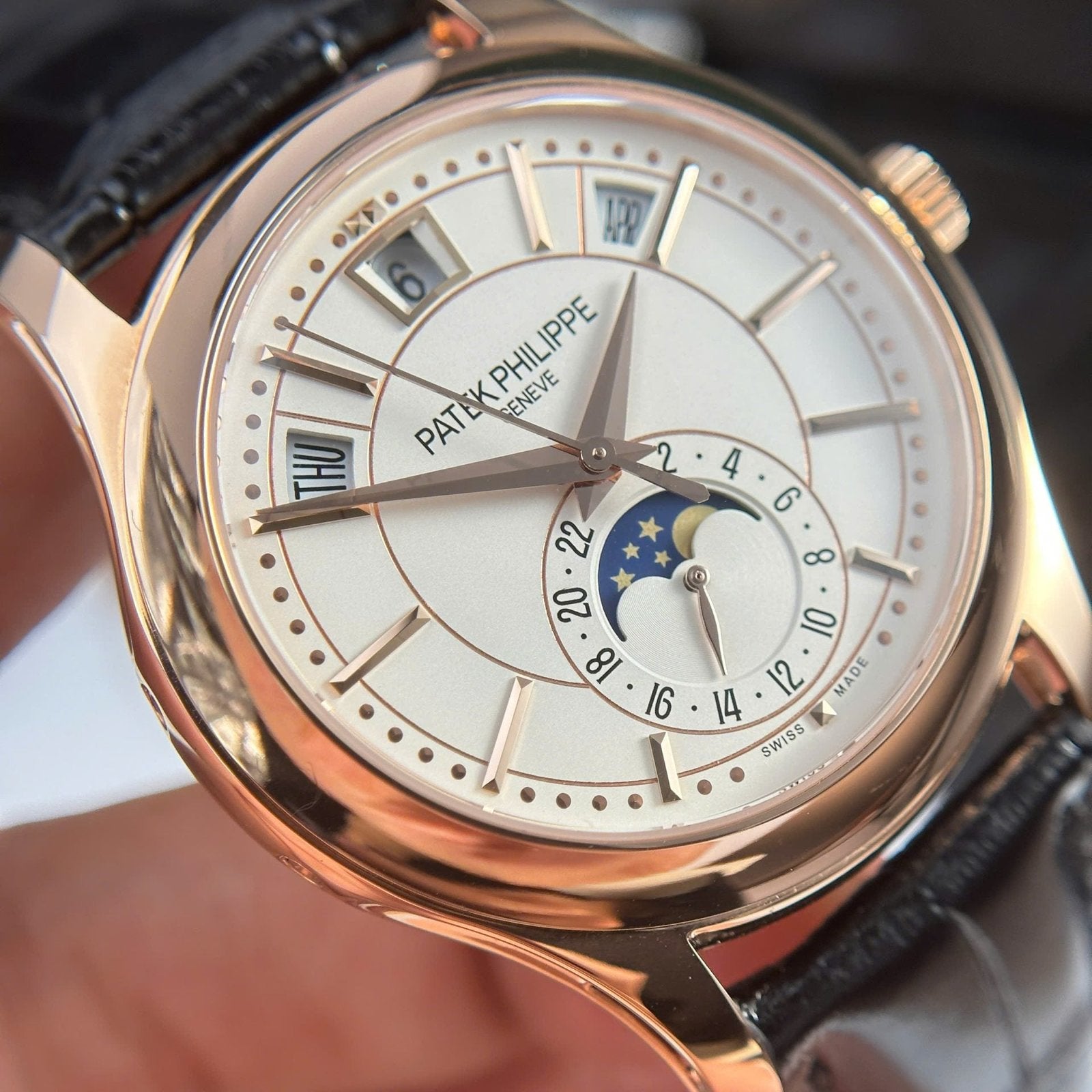 Patek Philippe Complications 5205R Watch Leather Strap 40mm