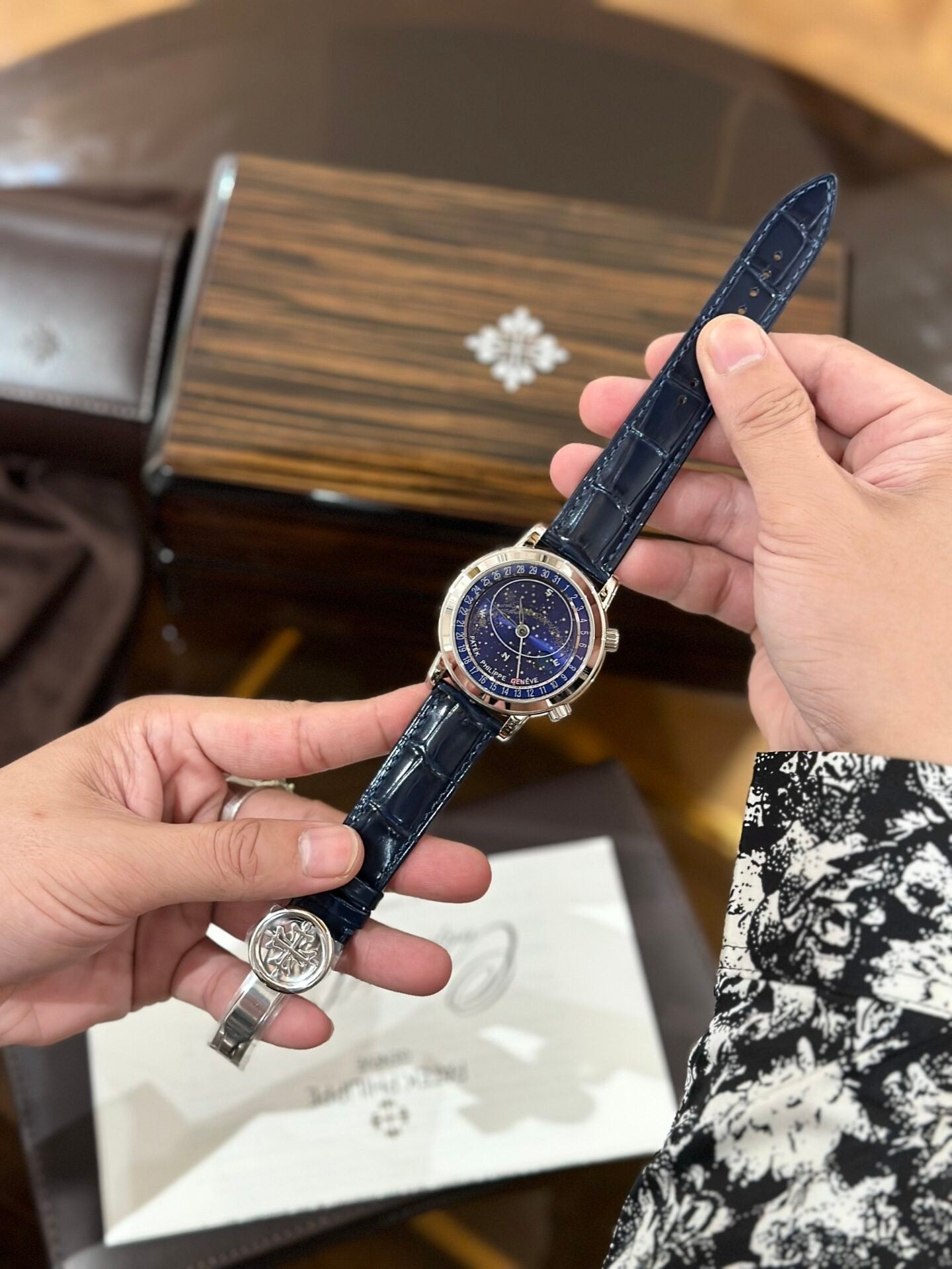 Patek Philippe Complications 6102 Watch Blue 44mm