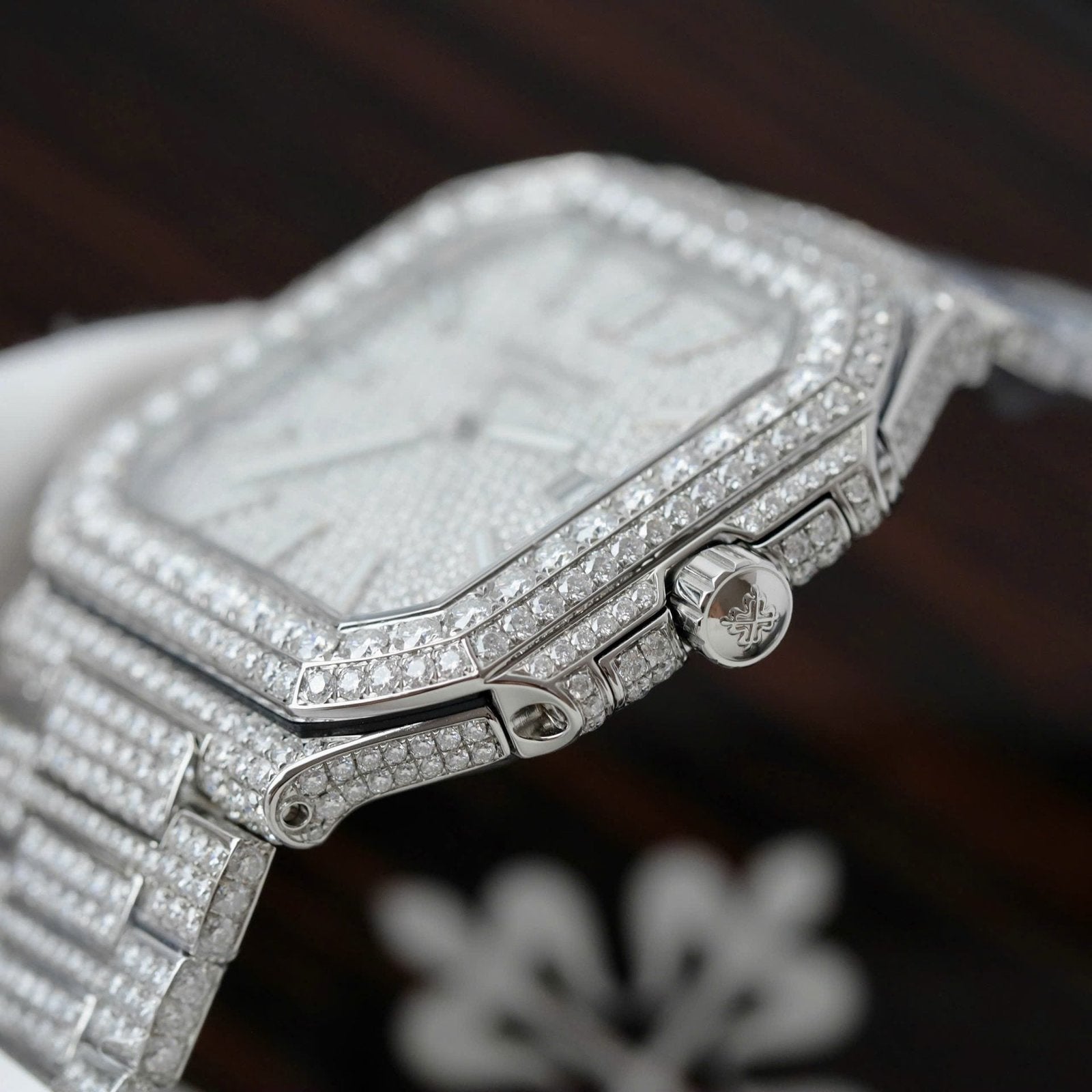 Patek Philippe Cubitus 5821 Watch Diamonds Moissanite 45mm