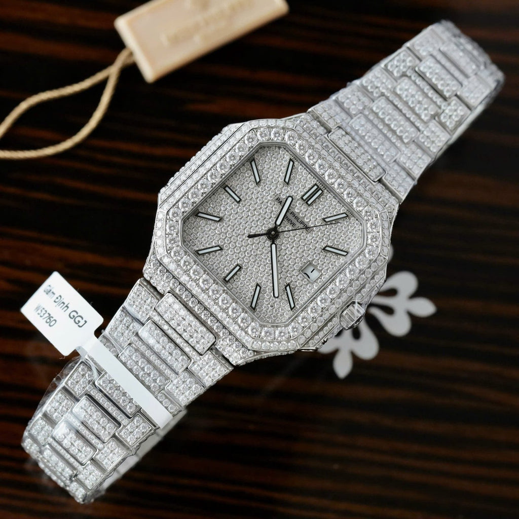 Patek Philippe Cubitus 5821 Watch Diamonds Moissanite 45mm