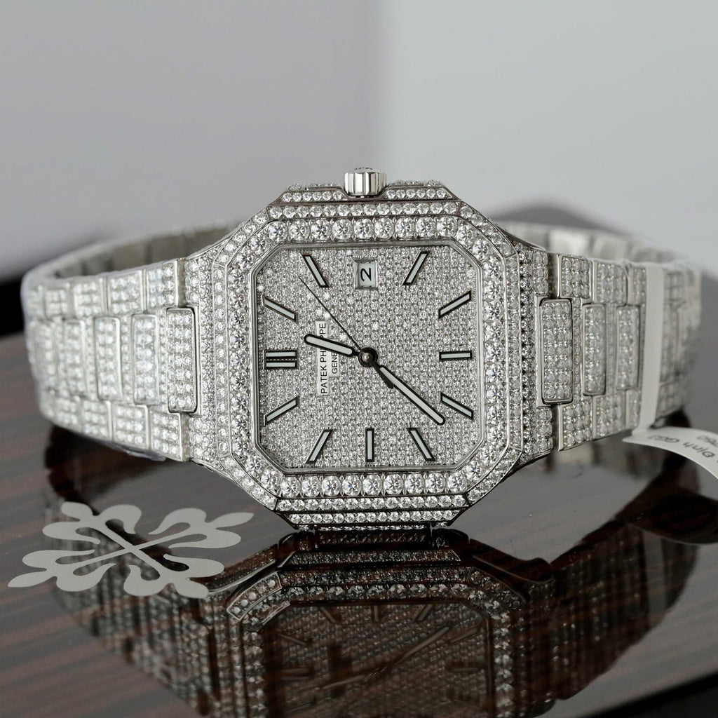 Patek Philippe Cubitus 5821 Watch Diamonds Moissanite 45mm