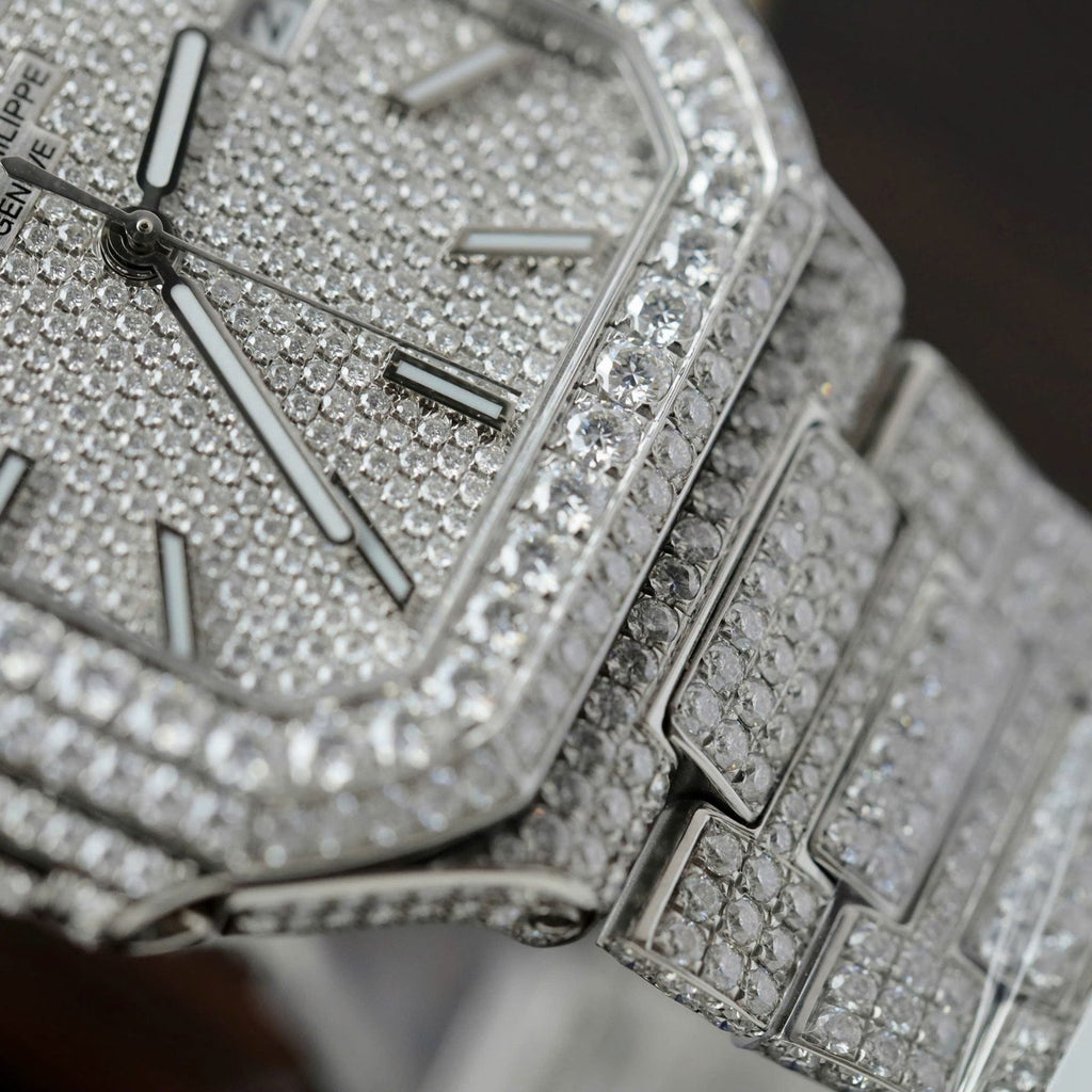 Patek Philippe Cubitus 5821 Watch Diamonds Moissanite 45mm