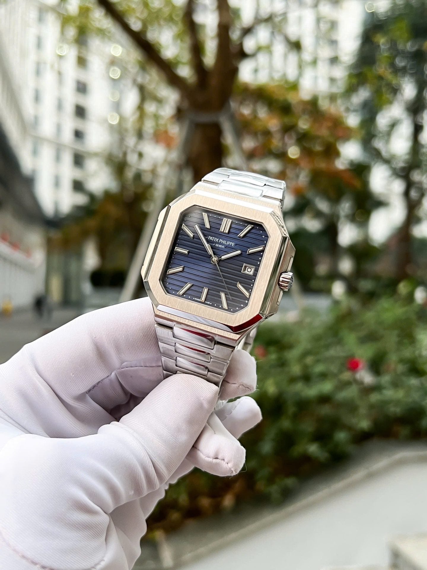 Patek Philippe Cubitus 5821 Watch Dial Blue Metal Wire 45mm