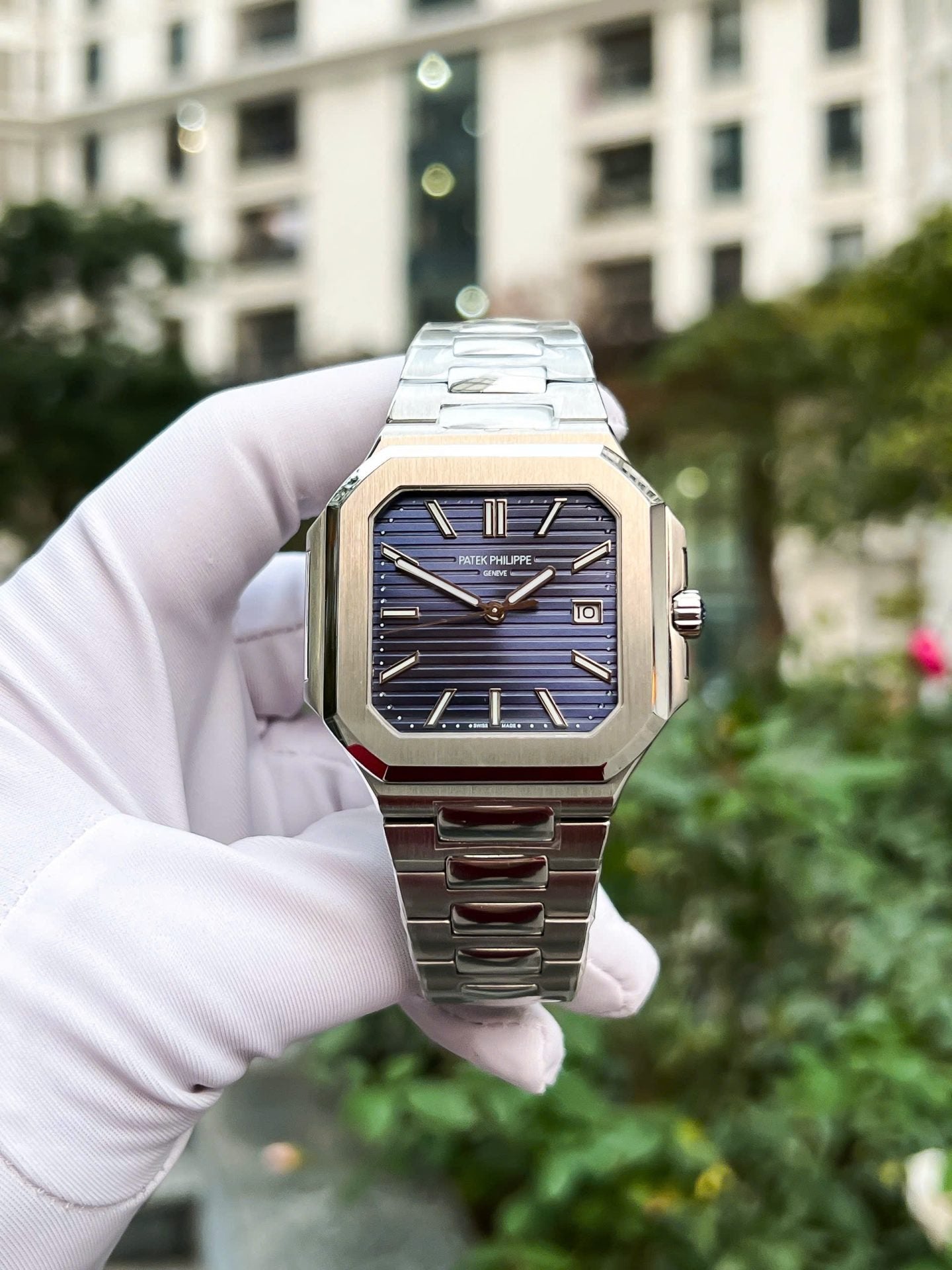 Patek Philippe Cubitus 5821 Watch Dial Blue Metal Wire 45mm