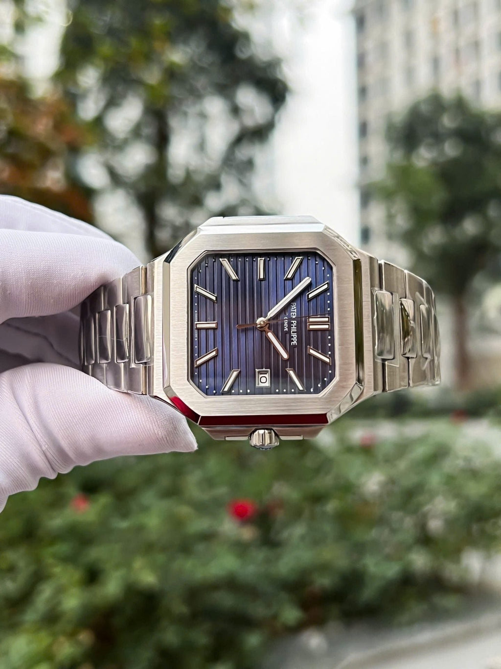 Patek Philippe Cubitus 5821 Watch Dial Blue Metal Wire 45mm