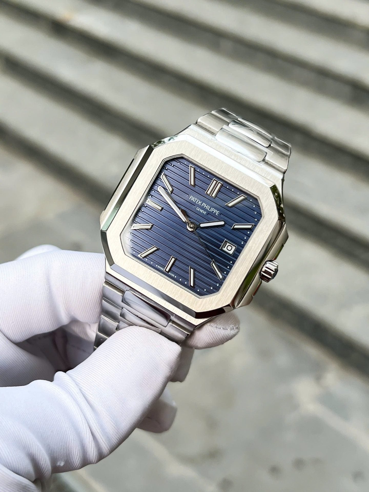 Patek Philippe Cubitus 5821 Watch Dial Blue Metal Wire 45mm