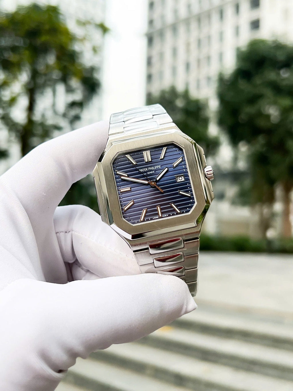 Patek Philippe Cubitus 5821 Watch Dial Blue Metal Wire 45mm