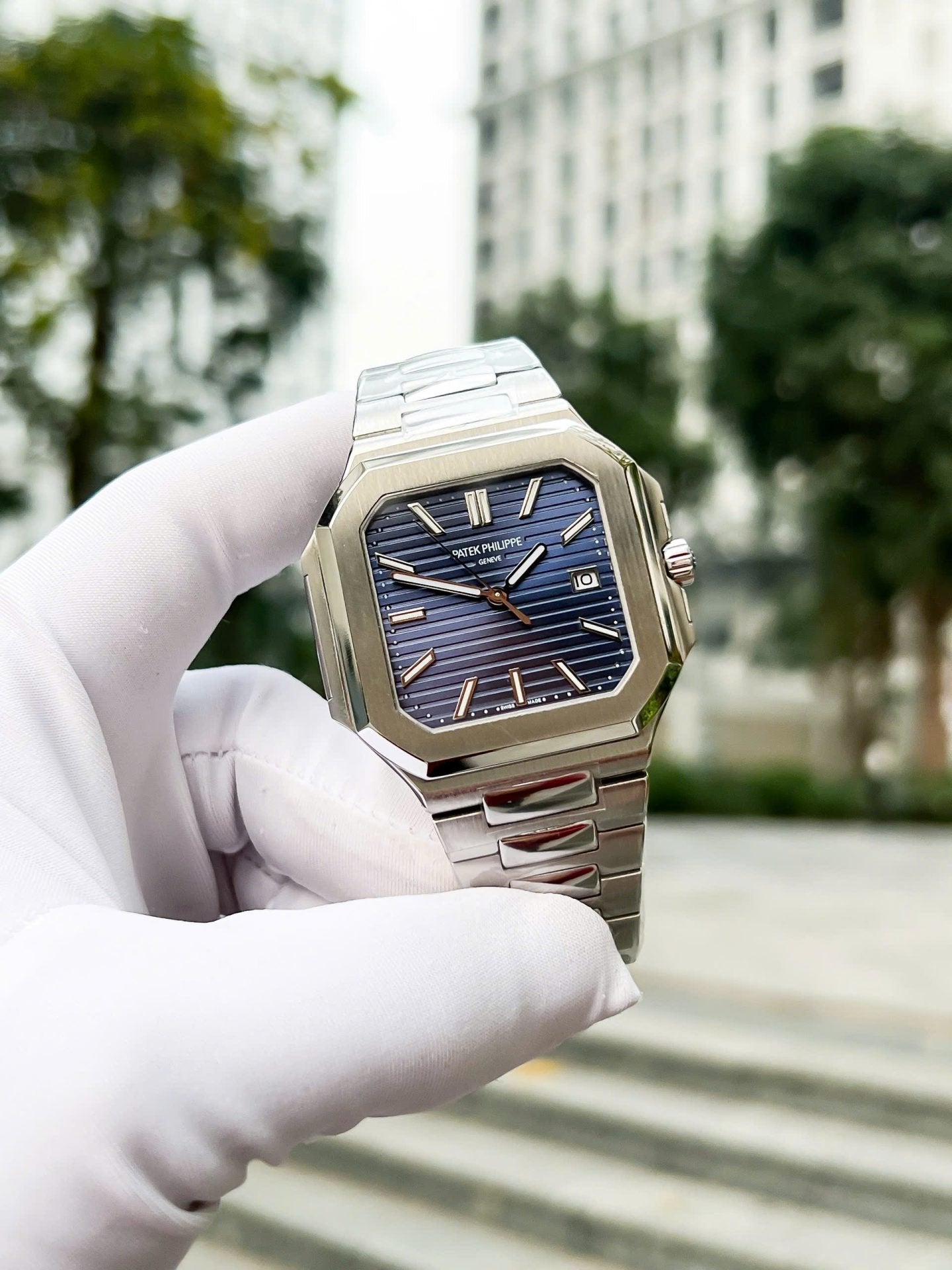 Patek Philippe Cubitus 5821 Watch Dial Blue Metal Wire 45mm