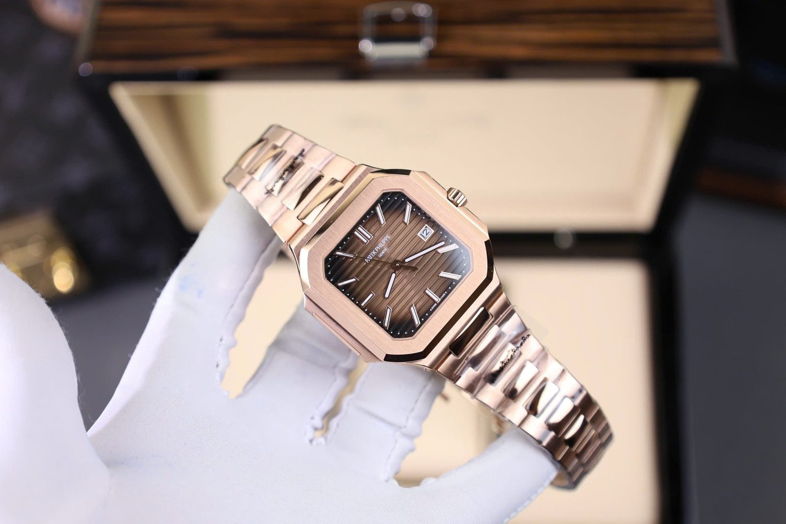 Patek Philippe Cubitus 5821 Rose Gold Watch Dial Chocolate 45mm