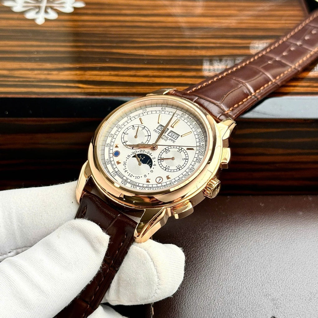 Patek Philippe Grand Complications 5270 Watch White Dial Leather Strap 41mm