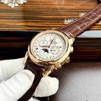 Patek Philippe Grand Complications 5270 Watch White Dial Leather Strap 41mm