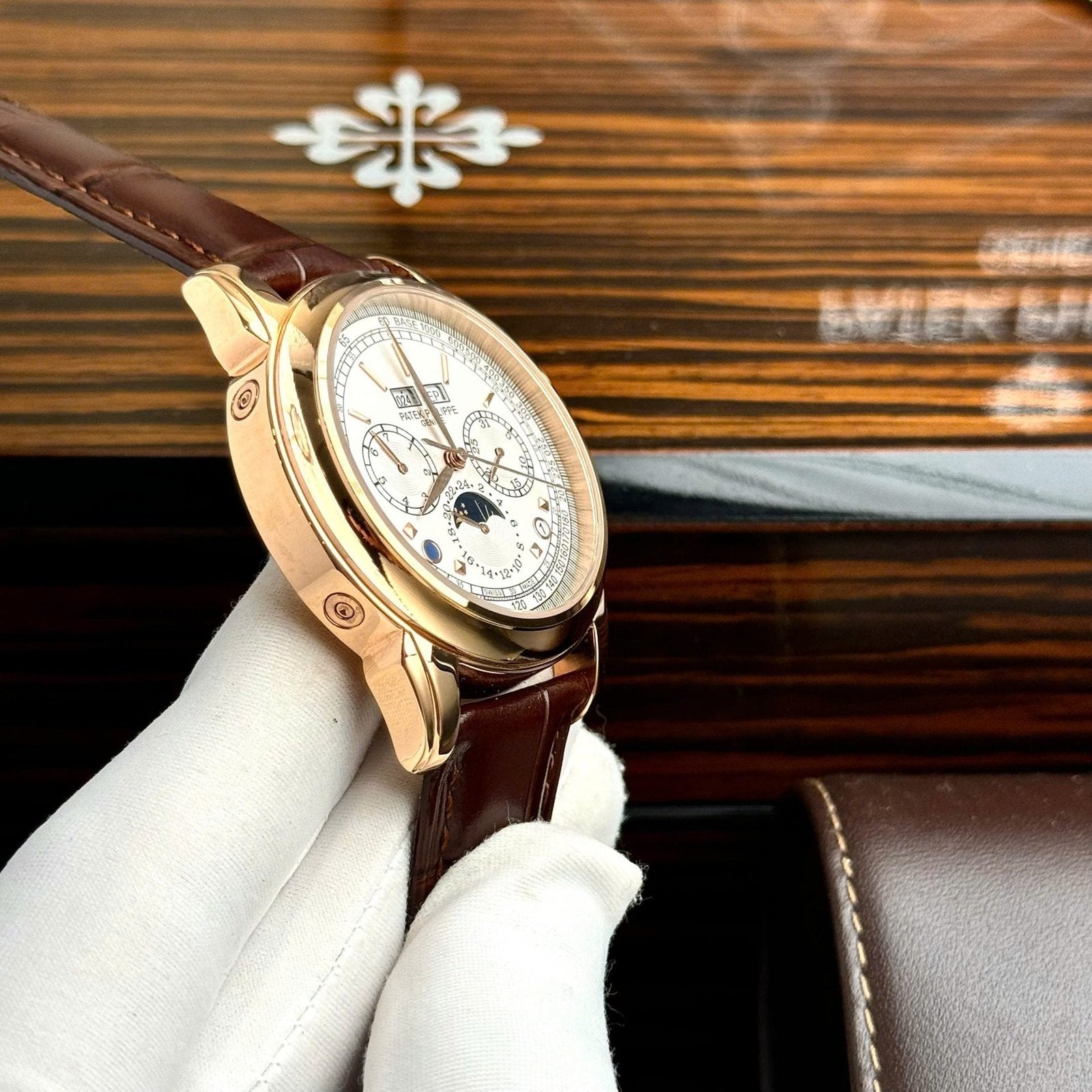 Patek Philippe Grand Complications 5270 Watch White Dial Leather Strap 41mm
