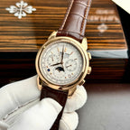 Patek Philippe Grand Complications 5270 Watch White Dial Leather Strap 41mm