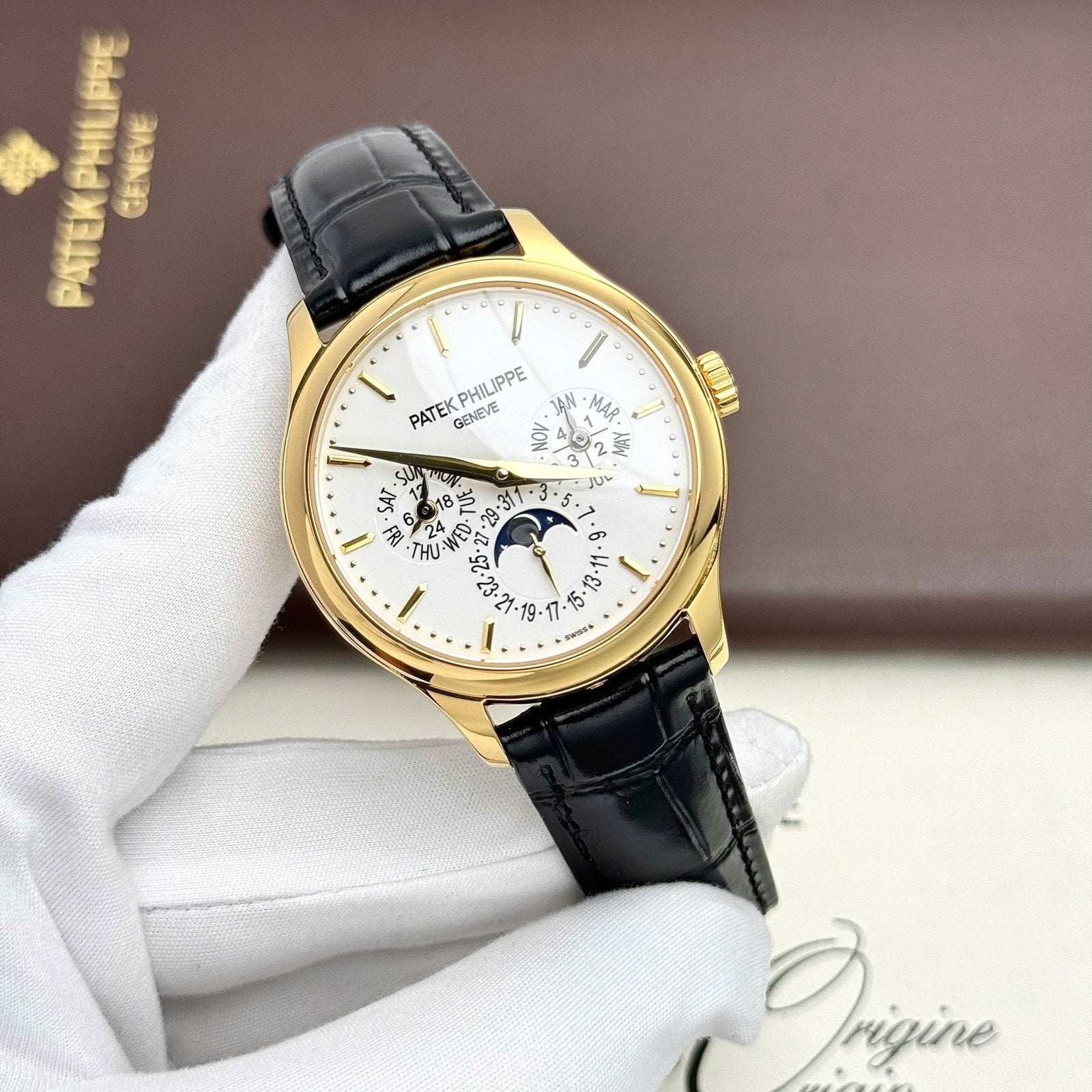 Patek Philippe Grand Complications 5327 Yellow Watch White Dial 40mm