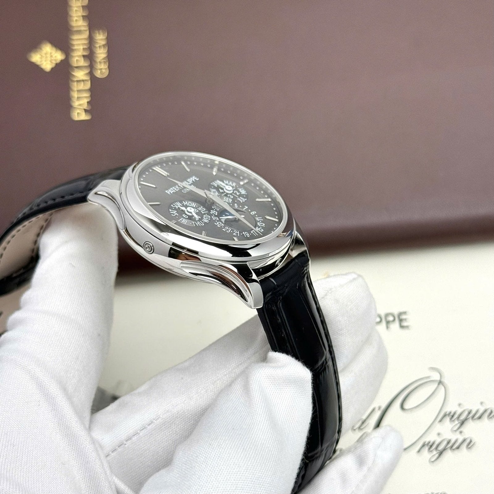 Patek Philippe Grand Complications 5327 Watch Gray Dial Leather Strap 40mm