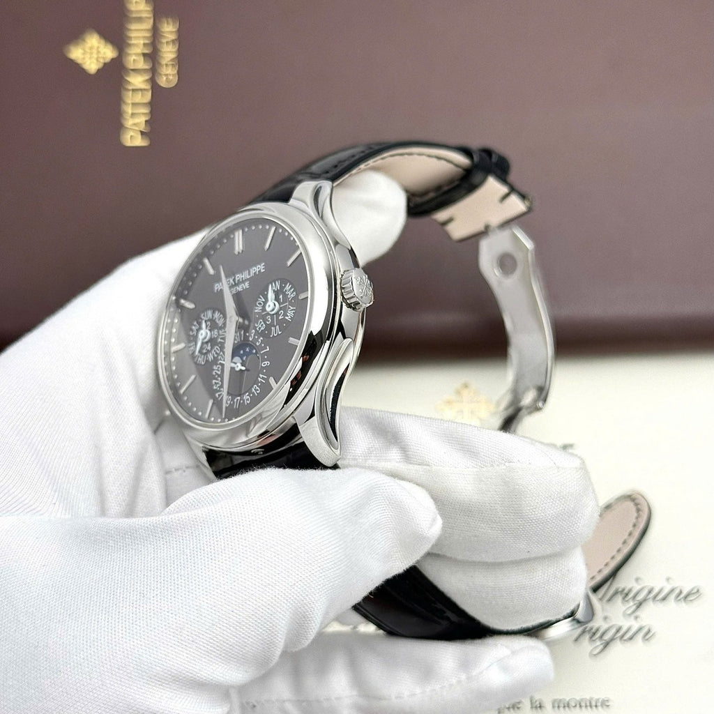 Patek Philippe Grand Complications 5327 Watch Gray Dial Leather Strap 40mm