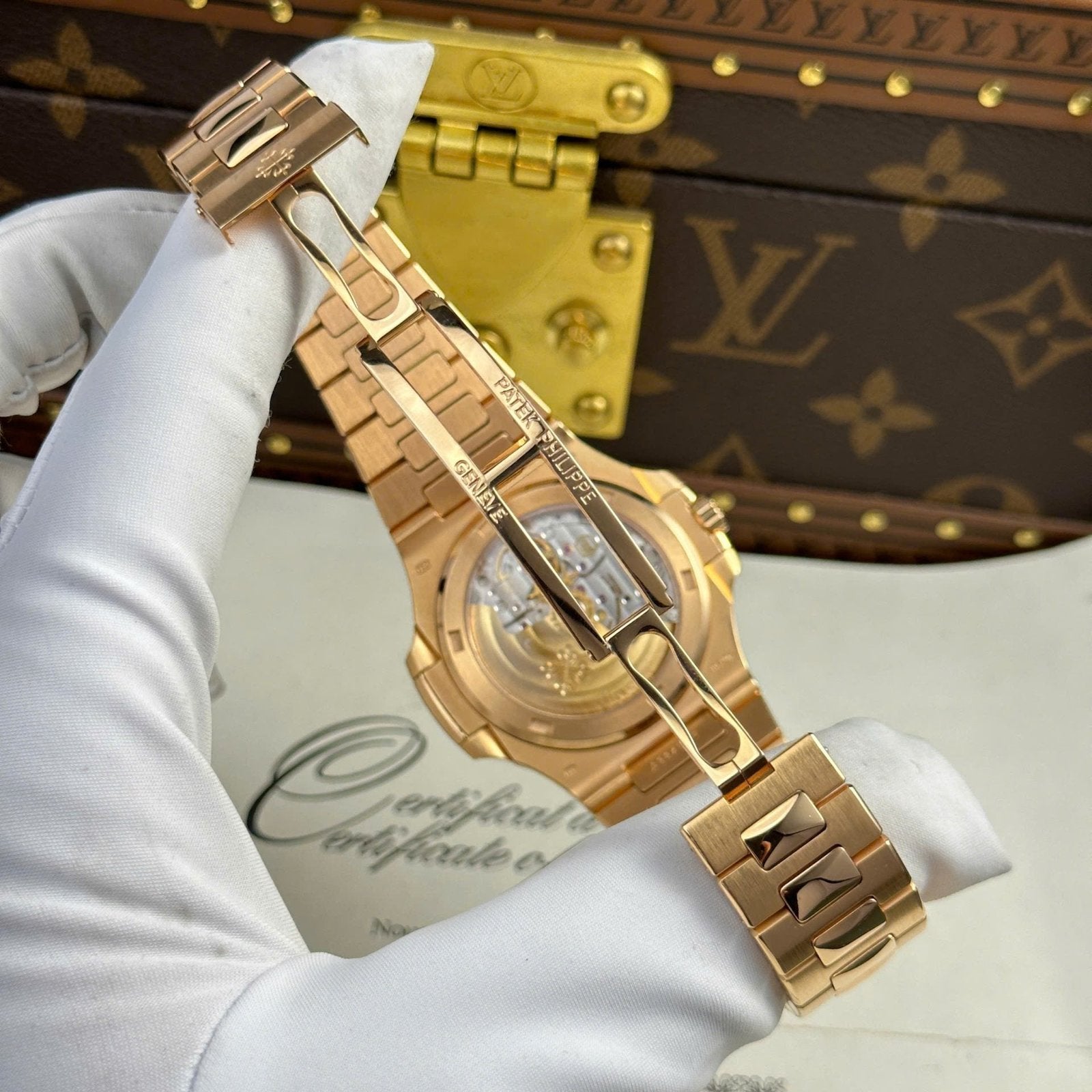 Patek Philippe Nautilus 5711 Max Option 18K Gold Wrapped Chocolate Dial 40mm