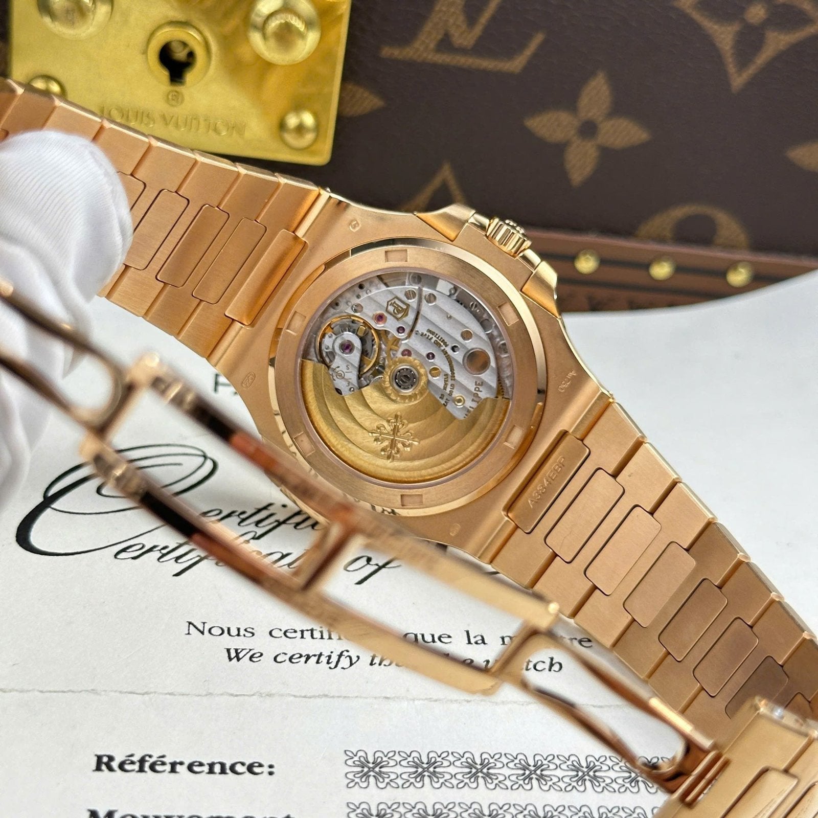 Patek Philippe Nautilus 5711 Max Option 18K Gold Wrapped Chocolate Dial 40mm