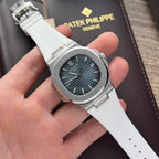 Patek Philippe Nautilus 5711 Watch White Rubber Strap 40mm