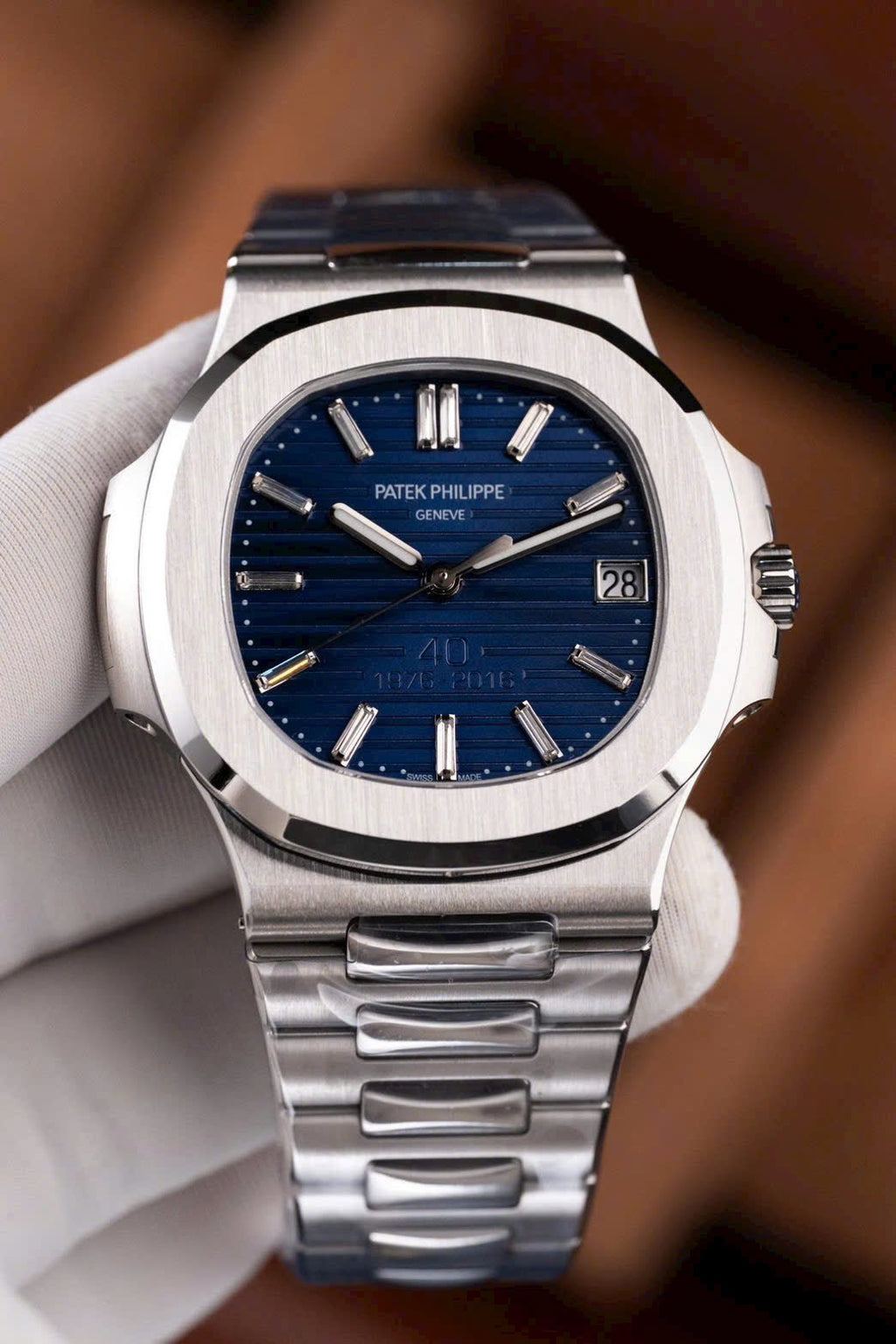 Patek Philippe Nautilus 5711 Watch 40th Anniversary Dial Blue 40mm
