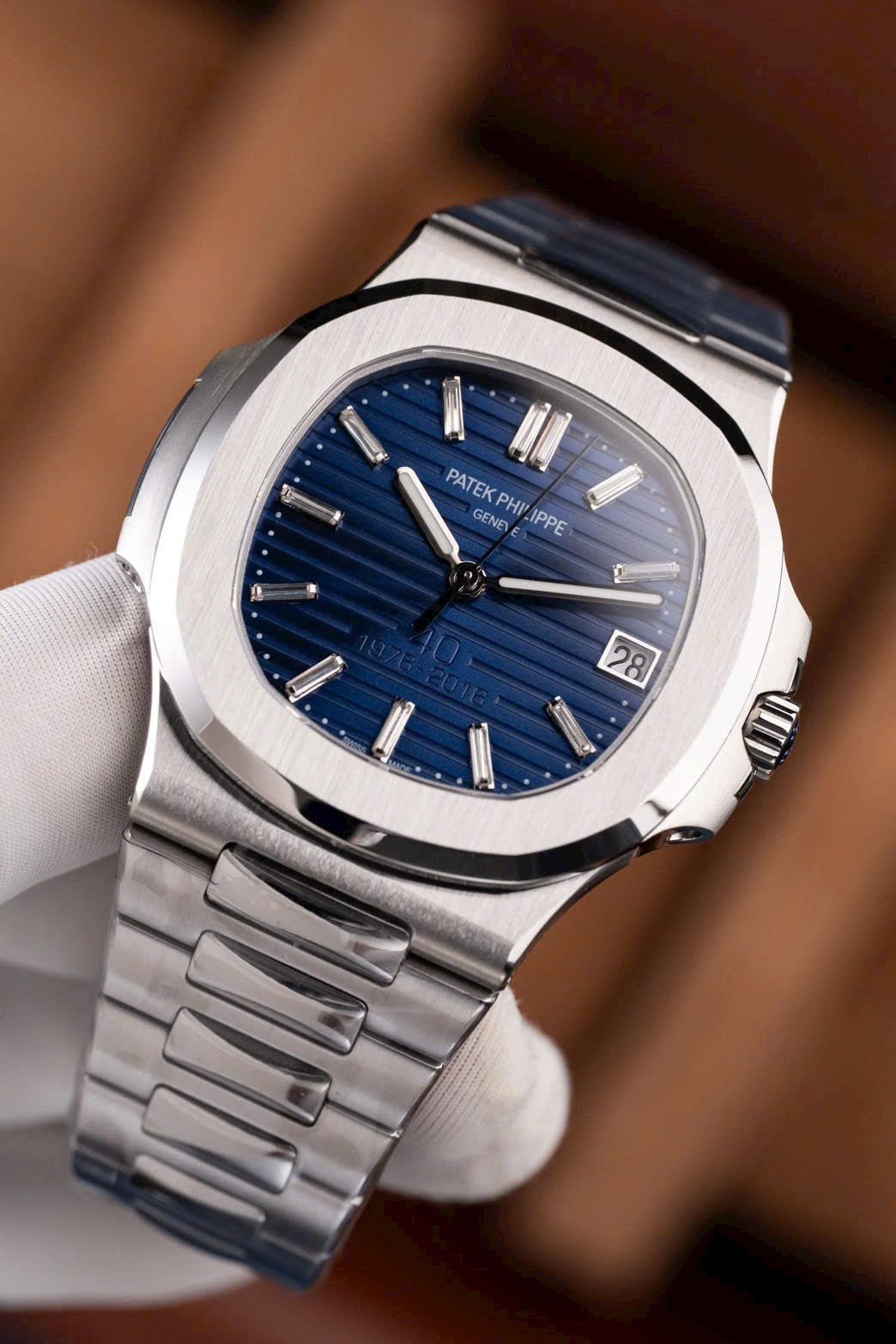 Patek Philippe Nautilus 5711 Watch 40th Anniversary Dial Blue 40mm
