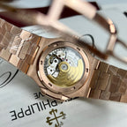 Patek Philippe Watch Nautilus 5711 Gold Wrapped Moissanite Diamonds 40mm
