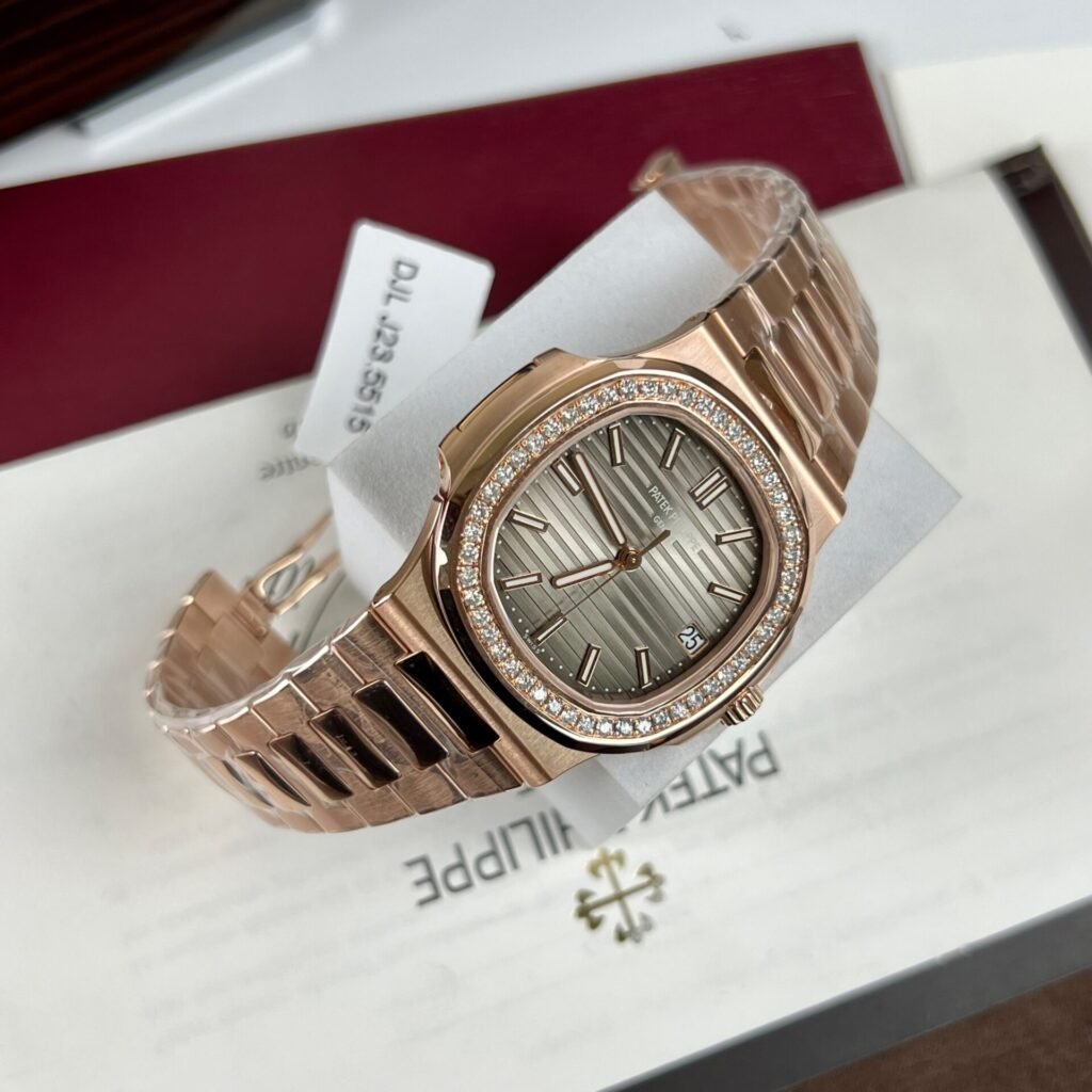 Patek Philippe Watch Nautilus 5711 Gold Wrapped Moissanite Diamonds 40mm