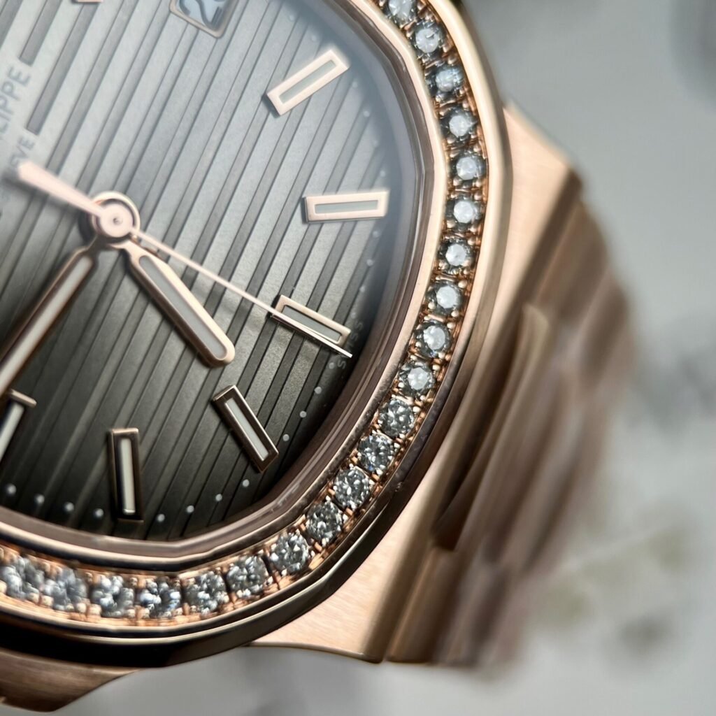 Patek Philippe Watch Nautilus 5711 Gold Wrapped Moissanite Diamonds 40mm