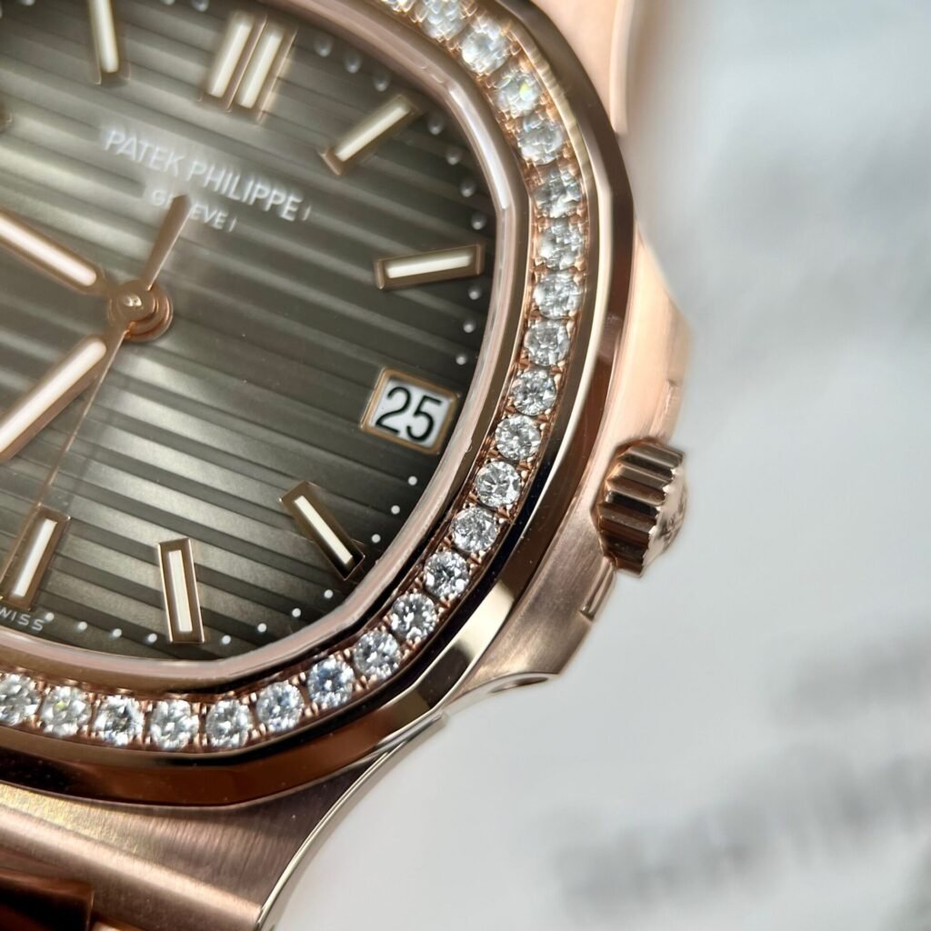 Patek Philippe Watch Nautilus 5711 Gold Wrapped Moissanite Diamonds 40mm