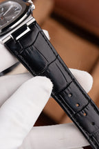 Patek Philippe Nautilus 5711 Watch Gray Dial Leather Strap 40mm