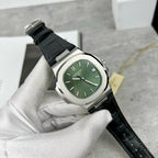 Patek Philippe Nautilus 5711 Watch Leather Strap Green Dial 40mm