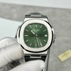 Patek Philippe Nautilus 5711 Watch Leather Strap Green Dial 40mm