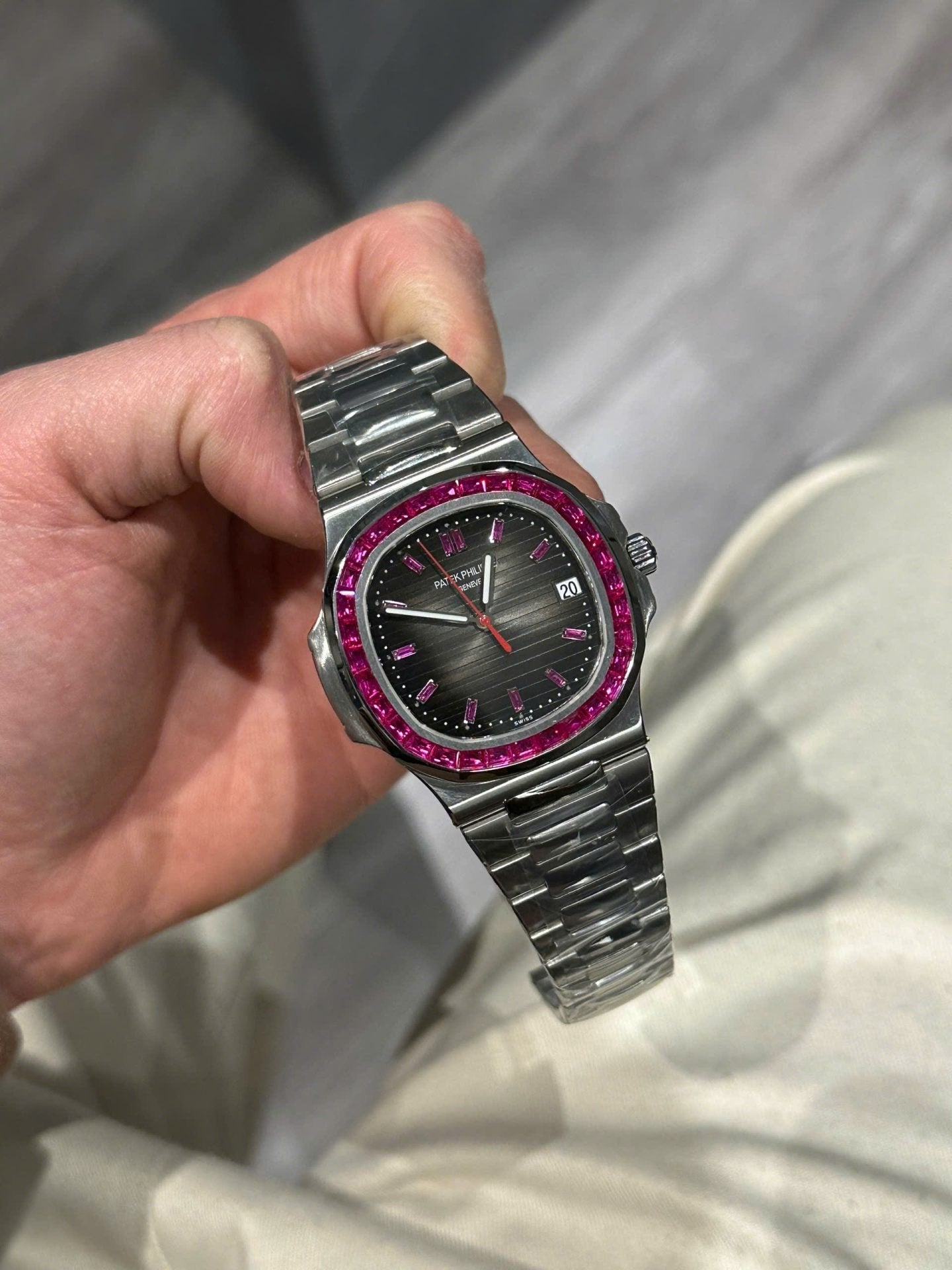 Patek Philippe Nautilus 5711 Watch Bezel Ruby Red 40mm