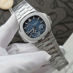 Patek Philippe Nautilus 5712 Watch Blue Dial Engraving Machine 40mm