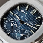 Patek Philippe Nautilus 5712 Watch Blue Dial Engraving Machine 40mm