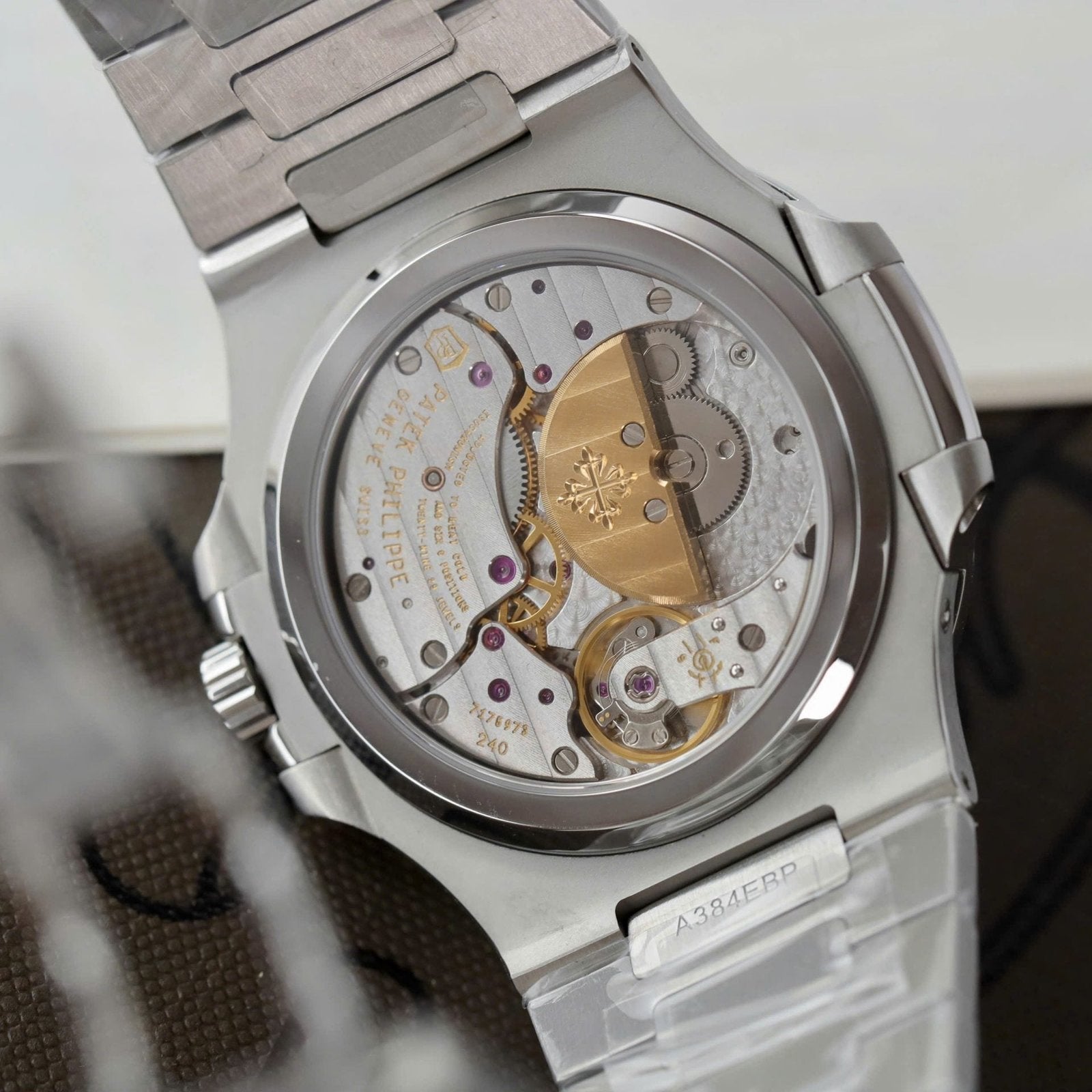 Patek Philippe Nautilus 5712 Watch Blue Dial Engraving Machine 40mm