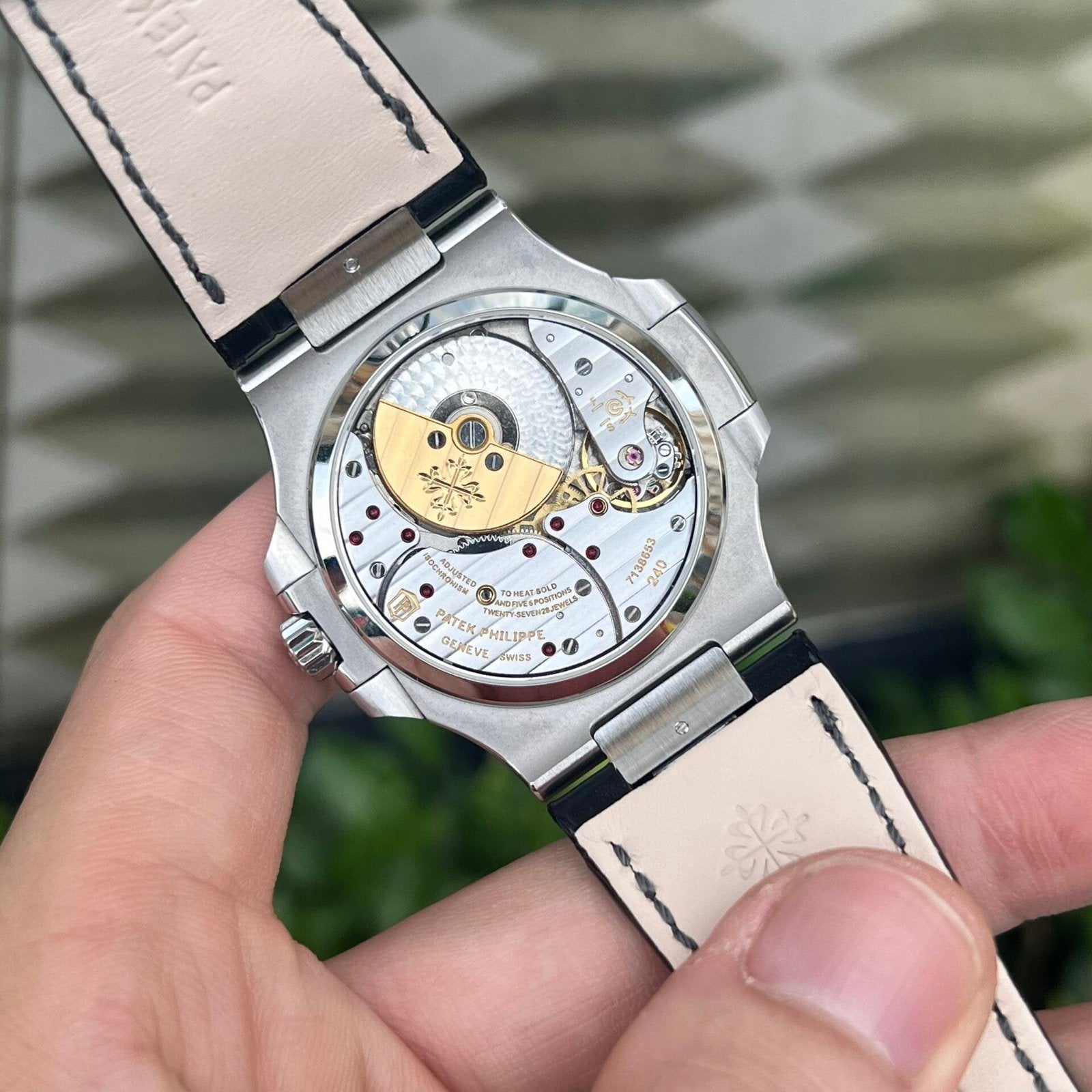 Patek Philippe Nautilus 5712 Watch Leather Strap 40mm