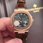 Patek Philippe Watch Nautilus 5712R Brown Leather Strap 40mm
