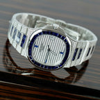Patek Philippe Nautilus 5719 Watch Diamonds Moissanite Sapphire Baguette 40mm