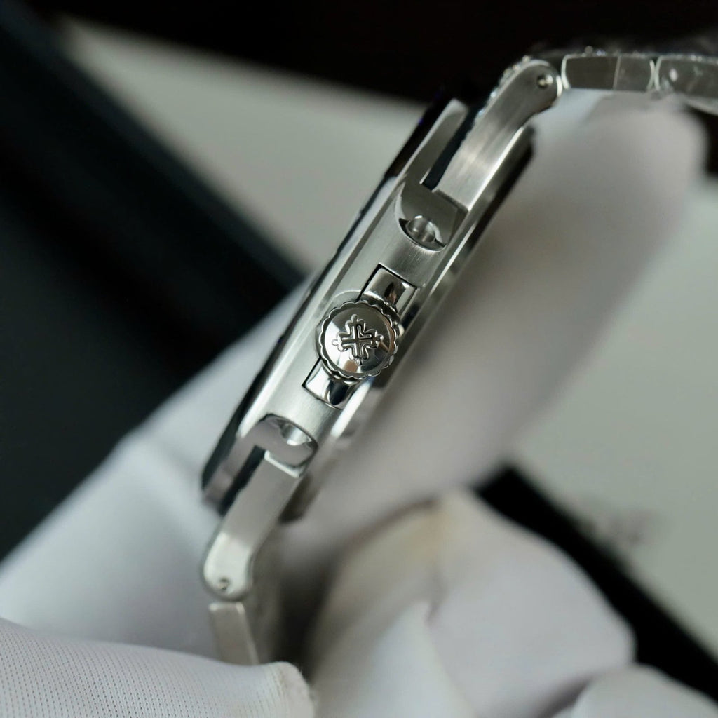 Patek Philippe Nautilus 5719 Watch Diamonds Moissanite Sapphire Baguette 40mm