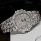 Patek Philippe Watch Nautilus 5719 Custom Full Moissanite Diamonds 40mm