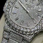 Patek Philippe Watch Nautilus 5719 Custom Full Moissanite Diamonds 40mm