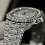 Patek Philippe Watch Nautilus 5719 Custom Full Moissanite Diamonds 40mm