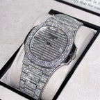 Patek Philippe Nautilus 5719 Watch Full Moissanite Diamonds 40mm
