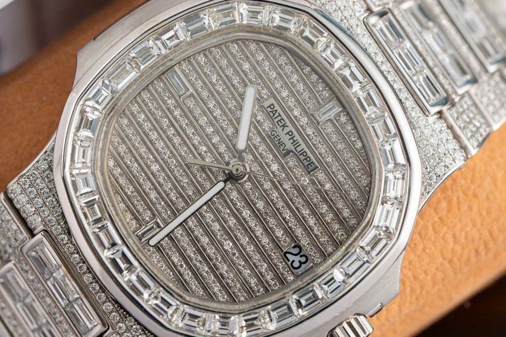 Patek Philippe Watch Nautilus 5719 Full Diamonds Baguette 40mm