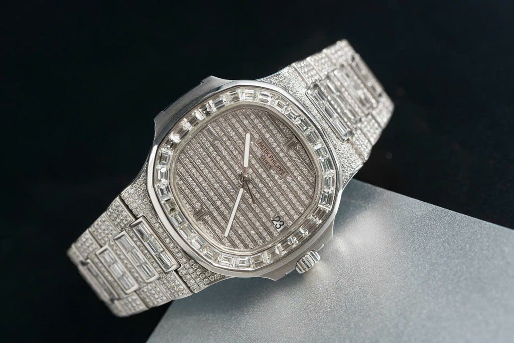 Patek Philippe Watch Nautilus 5719 Full Diamonds Baguette 40mm