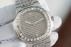 Patek Philippe Watch Nautilus 5719 Full Diamonds Baguette 40mm