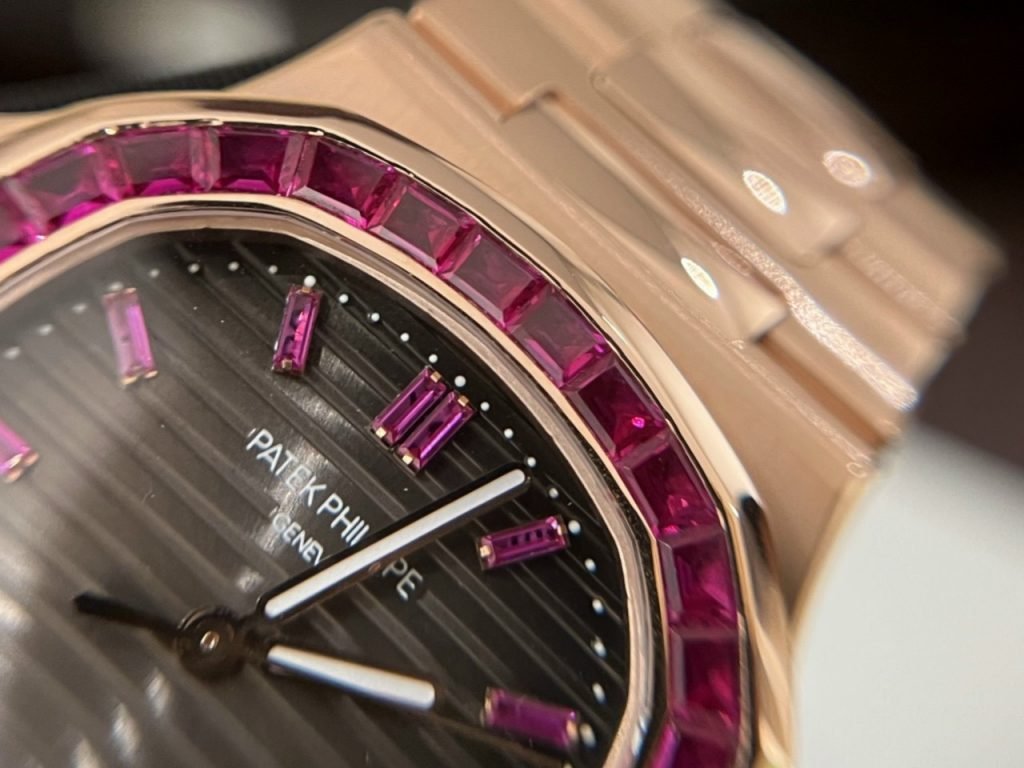 Patek Philippe Nautilus 5723 Watch Gold Wrapped With Red Ruby 40mm
