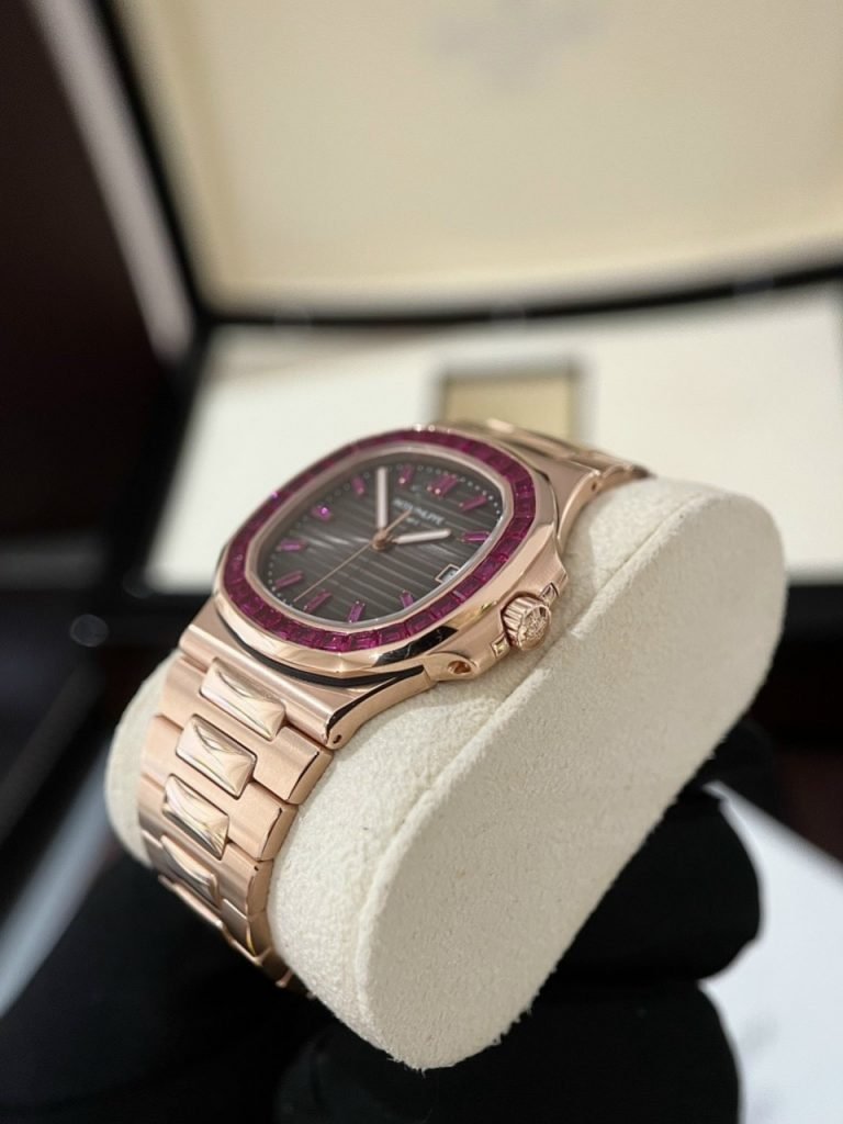 Patek Philippe Nautilus 5723 Watch Gold Wrapped With Red Ruby 40mm